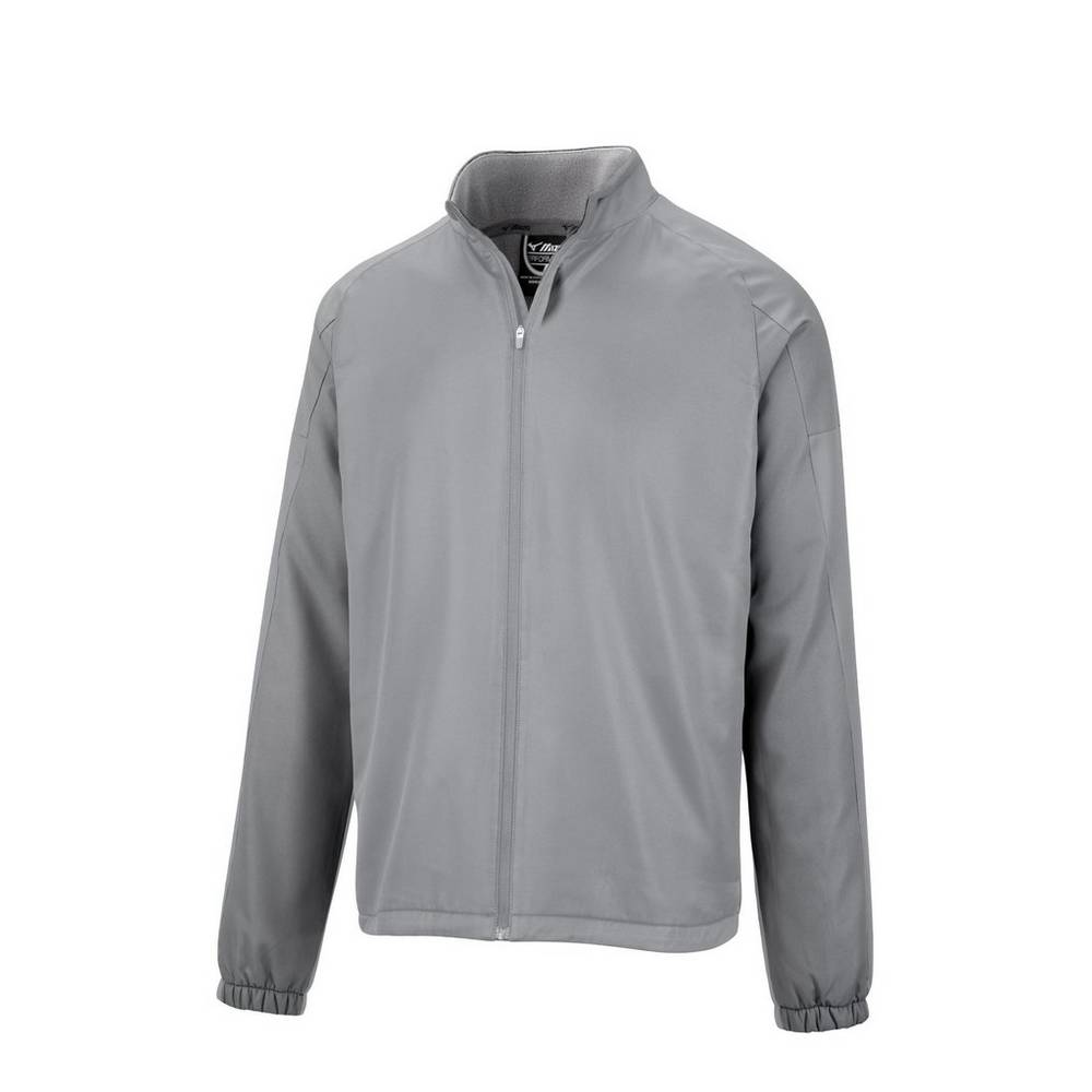 Casaco Mizuno Full Zip Dugout - Homem - Cinzentas - MGYVH5842